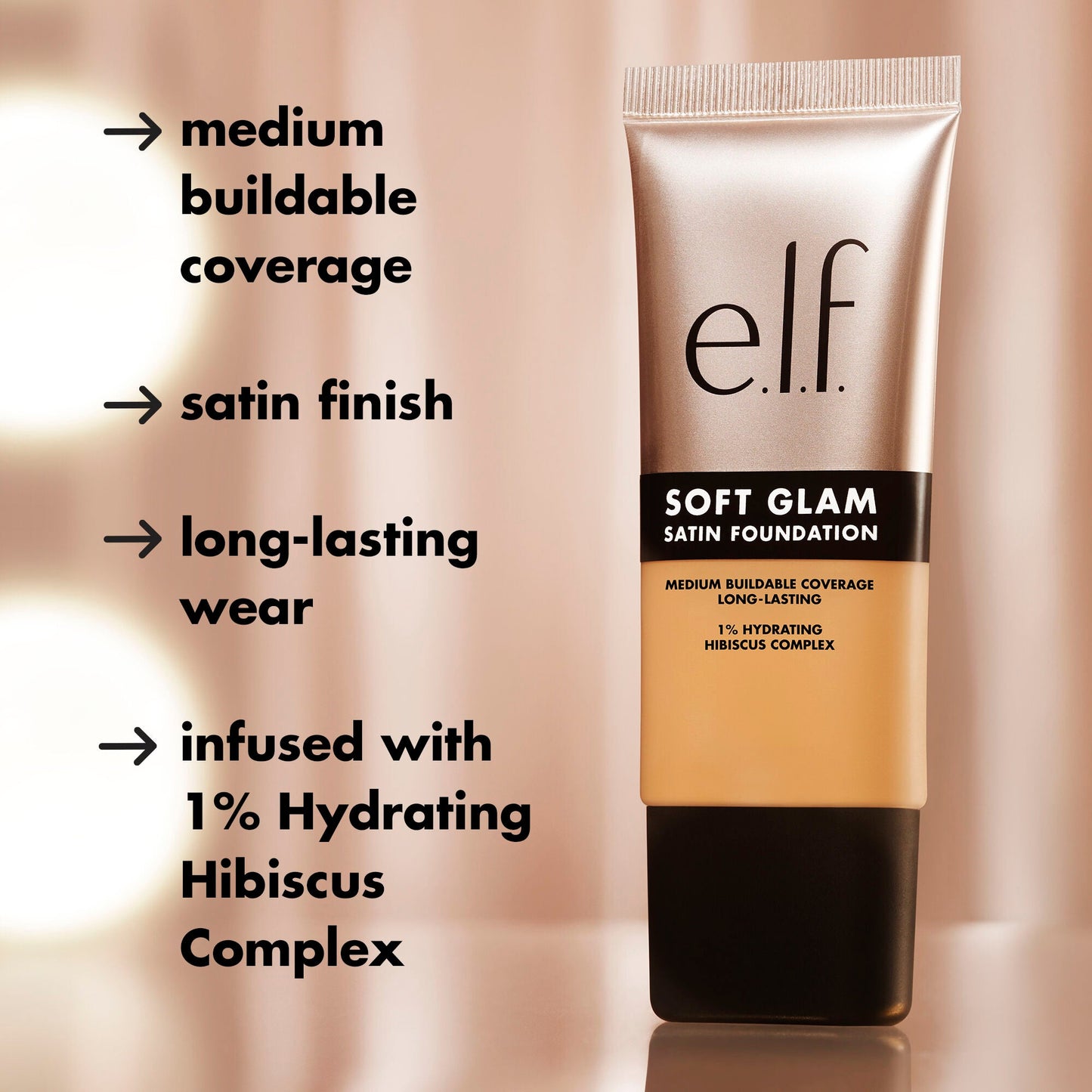 Elf soft glam satin foundation 30ml